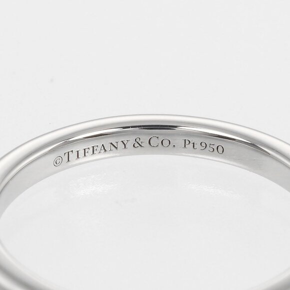 TIFFANY&Co. forever classic band Ring 0.1" model Pt950Platinum/3P Diamond - Picture 9 of 10